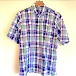 Peter Millar Men’s Plaid Short Sleeve Button Down